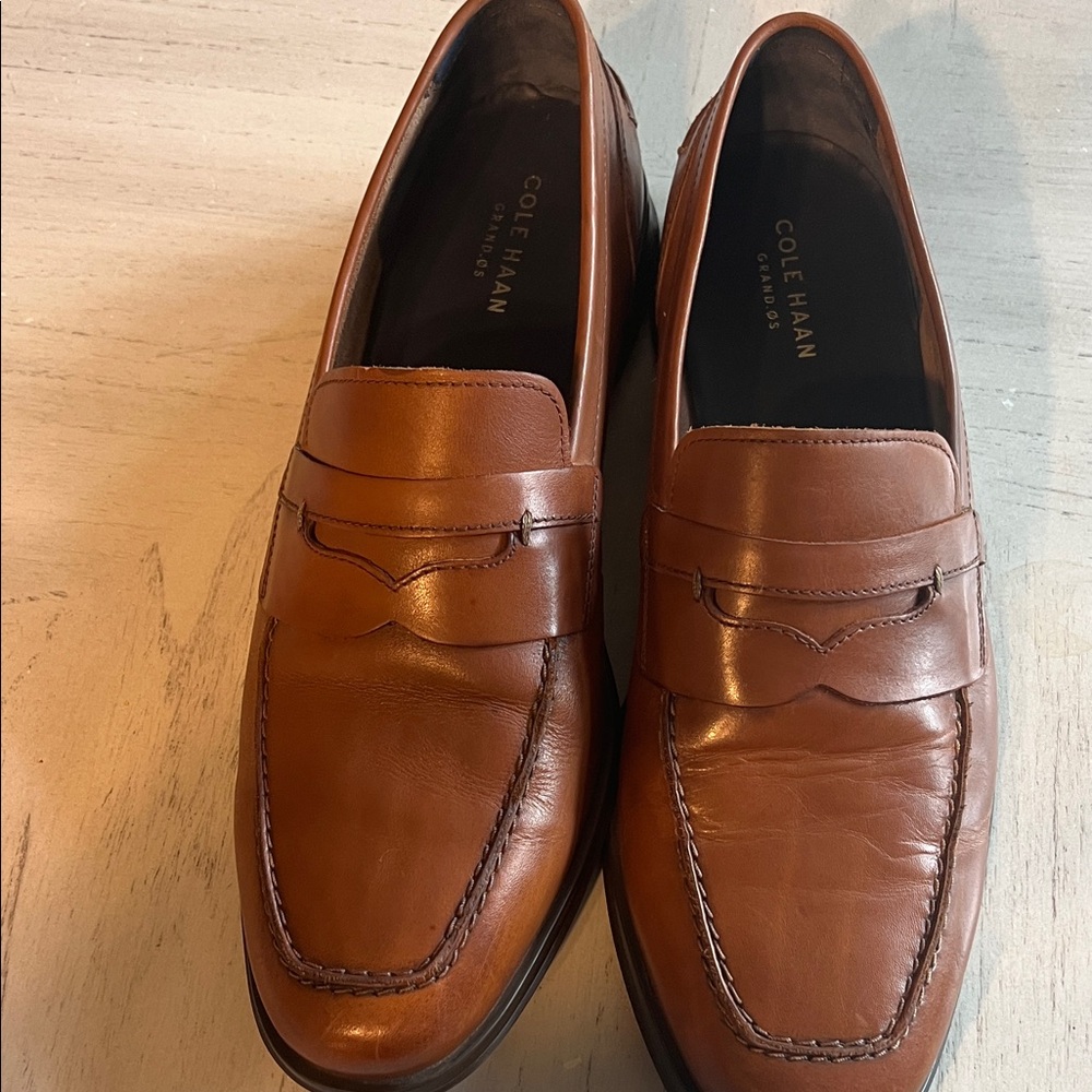 Cole Haan Men's Tan Leather Loafers